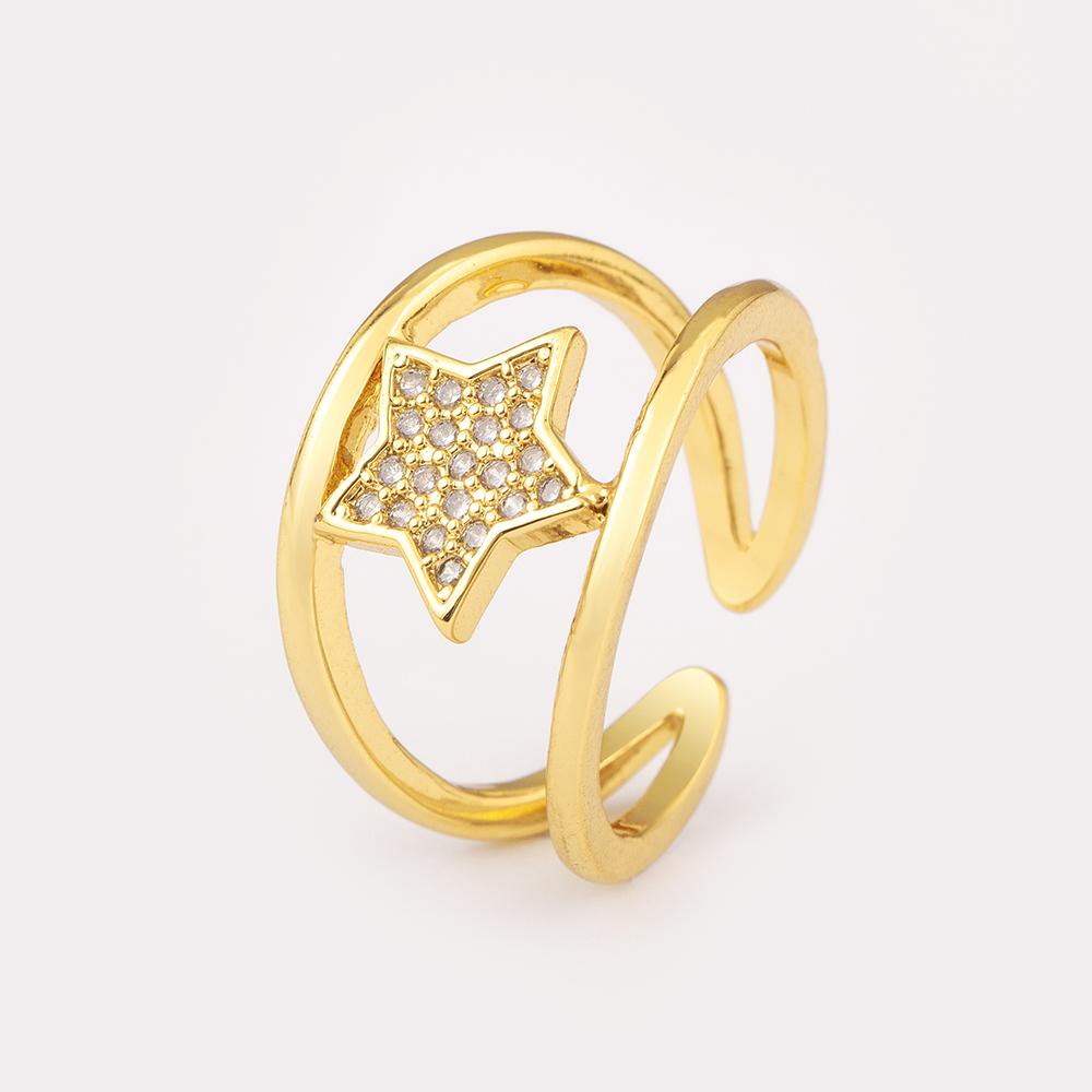 Nidin High Quality Star/Cross Shape Shine Zircon Double Layer Open Rings Adjustable For Women Daily Party Finger Jewelry Gifts
Nidin High Quality Star/Cross Shape Shine Zircon Double Layer Open Rings Adjustable For Women Daily Party Finger Jewelry Gifts
