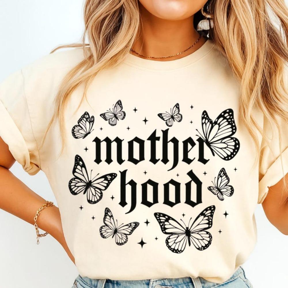 Gothic Butterfly Mother Print T Shirts Retro Aesthetic Mom Life Graphic Tee Fashion Mothers Day Gift Women Short Sleeve Tops S
Gothic Butterfly Mother Print T Shirts Retro Aesthetic Mom Life Graphic Tee Fashion Mothers Day Gift Women Short Sleeve Tops S