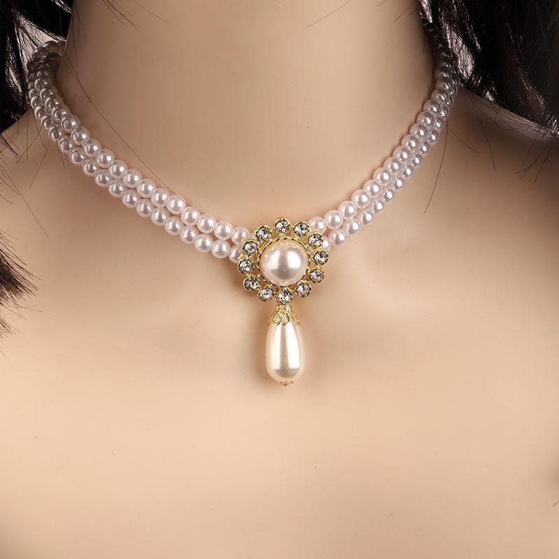 Vintage court style light luxury diamond-encrusted double-layer pearl necklace Hepburn elegant temperament collarbone chain banquet dress accessories
Vintage court style light luxury diamond-encrusted double-layer pearl necklace Hepburn elegant temperament collarbone chain banquet dress accessories