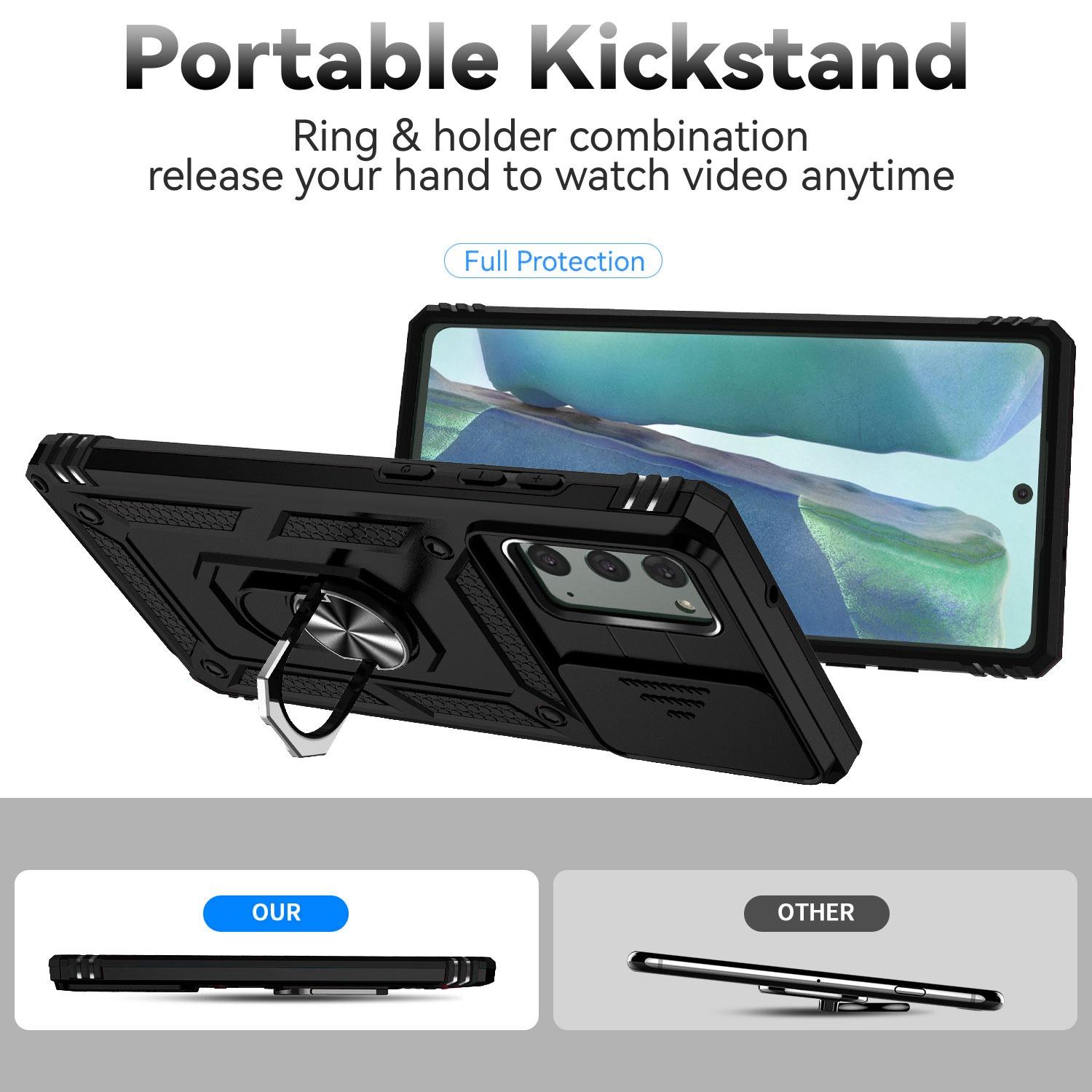 Metal Kickstand Phone Case for Samsung Galaxy Note20/Note20 5G,Slide Camera Protection Hybrid PC+TPU Cover Black
Metal Kickstand Phone Case for Samsung Galaxy Note20/Note20 5G,Slide Camera Protection Hybrid PC+TPU Cover Black