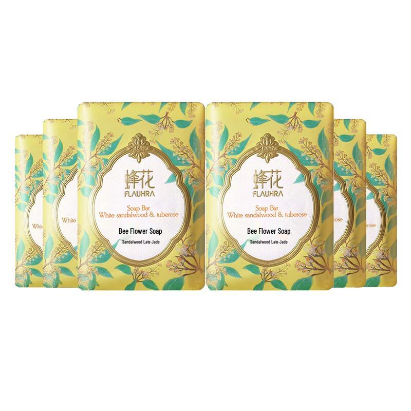 Bee Flower White Sandalwood & Evening Jade Scented Soap 6-Pack
Bee Flower White Sandalwood & Evening Jade Scented Soap 6-Pack