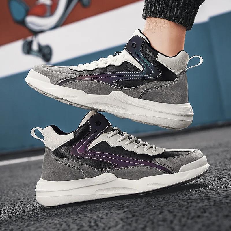 Новые мужские туфли из натуральной кожи, повседневная обувь, высокие кроссовки, повседневная спортивная обувь, легкие кроссовки для скейтбординга на плоской подошве 44 чёрный
Новые мужские туфли из натуральной кожи, повседневная обувь, высокие кроссовки, повседневная спортивная обувь, легкие кроссовки для скейтбординга на плоской подошве 44 чёрный