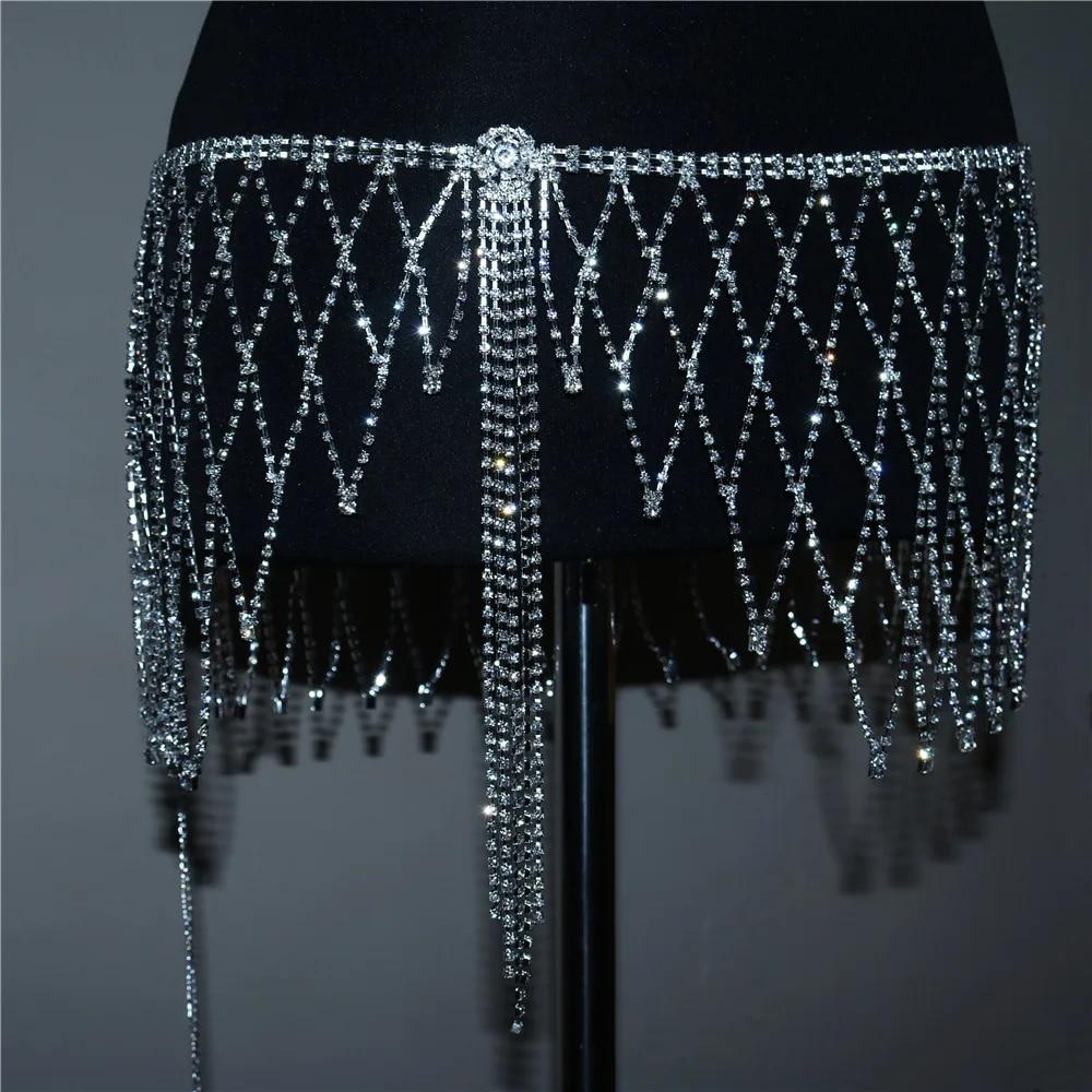 Shiny Rhinestone Long Tassel Jewel Skirts Crystal Diamonds Waist Chain Sexy Women Summer Beach Bikini Mini Skirt
Shiny Rhinestone Long Tassel Jewel Skirts Crystal Diamonds Waist Chain Sexy Women Summer Beach Bikini Mini Skirt
