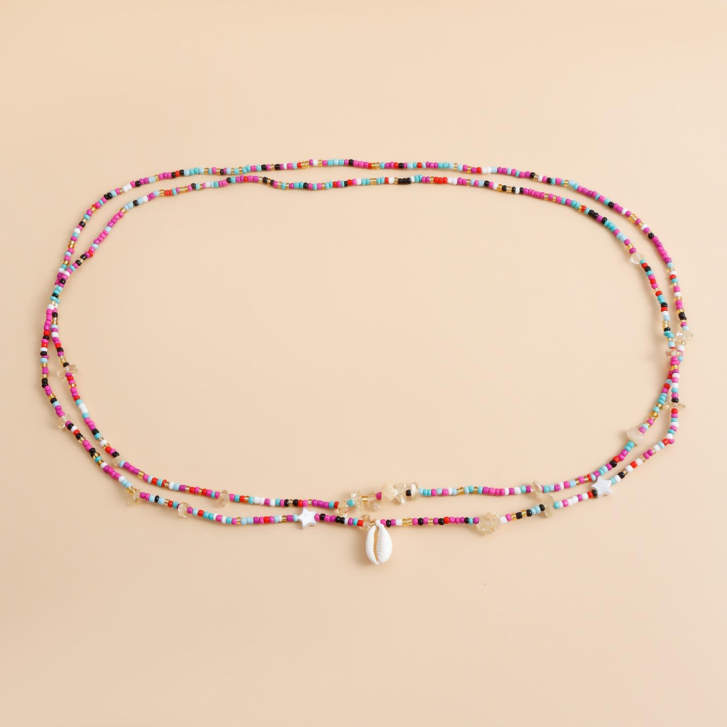 Holiday style sexy rice bead waist chain set, beaded shell starfish beach body chain
Holiday style sexy rice bead waist chain set, beaded shell starfish beach body chain