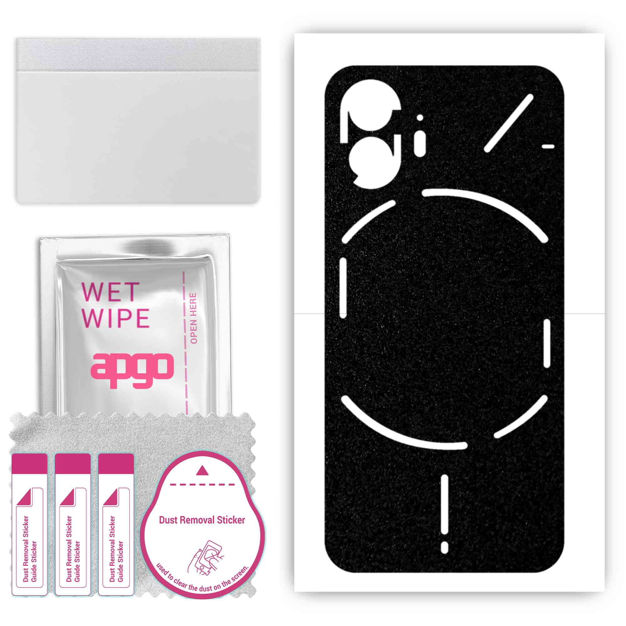 Apgo Protective Skin Sticker для задньої панелі, сумісної з Nothing Phone 2, Wrap Film, Foil, Vinyl - Pattern Matte Black
Apgo Protective Skin Sticker для задньої панелі, сумісної з Nothing Phone 2, Wrap Film, Foil, Vinyl - Pattern Matte Black