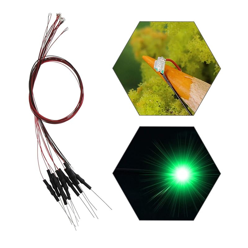 20 wires included SMD 0805 Chip LED green Resistor included train model model railway building model model illumination diorama L0805G-20-NJP
20 wires included SMD 0805 Chip LED green Resistor included train model model railway building model model illumination diorama L0805G-20-NJP