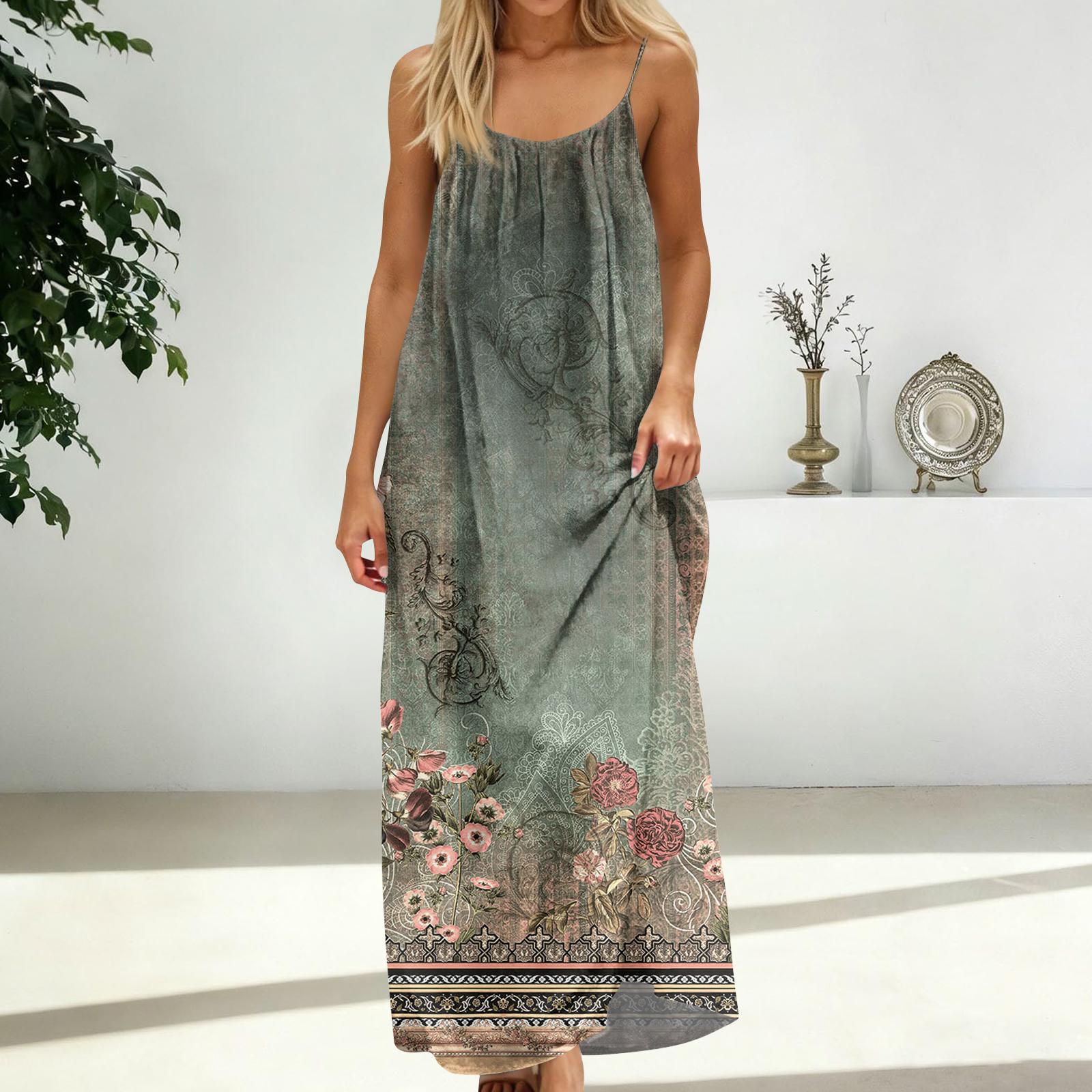 Women s Fashion Backless Spaghetti Strap Casual Loose Floral Print Dress M
Women s Fashion Backless Spaghetti Strap Casual Loose Floral Print Dress M