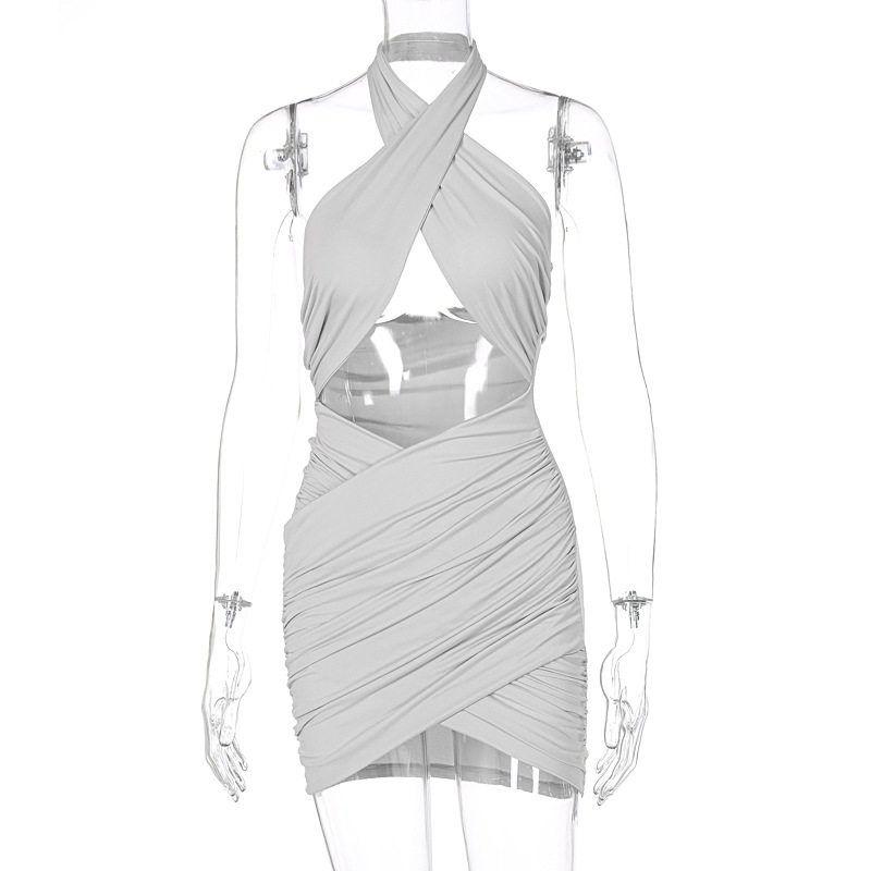 European and American Cross-Border Women s Clothing 2024 New Spring Fashion Sexy Backless Halter Neck Cutout Dress for Women Foreign Trade Gray S
European and American Cross-Border Women s Clothing 2024 New Spring Fashion Sexy Backless Halter Neck Cutout Dress for Women Foreign Trade Gray S