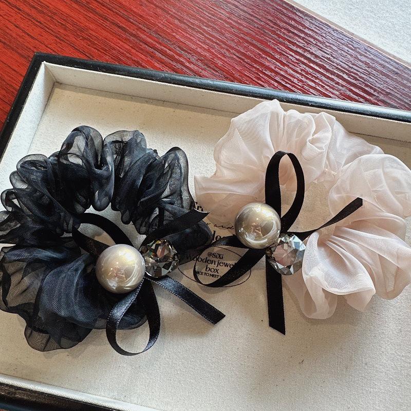 Korean Organza Bow Rhinestone Ponytail Hair Tie
Korean Organza Bow Rhinestone Ponytail Hair Tie