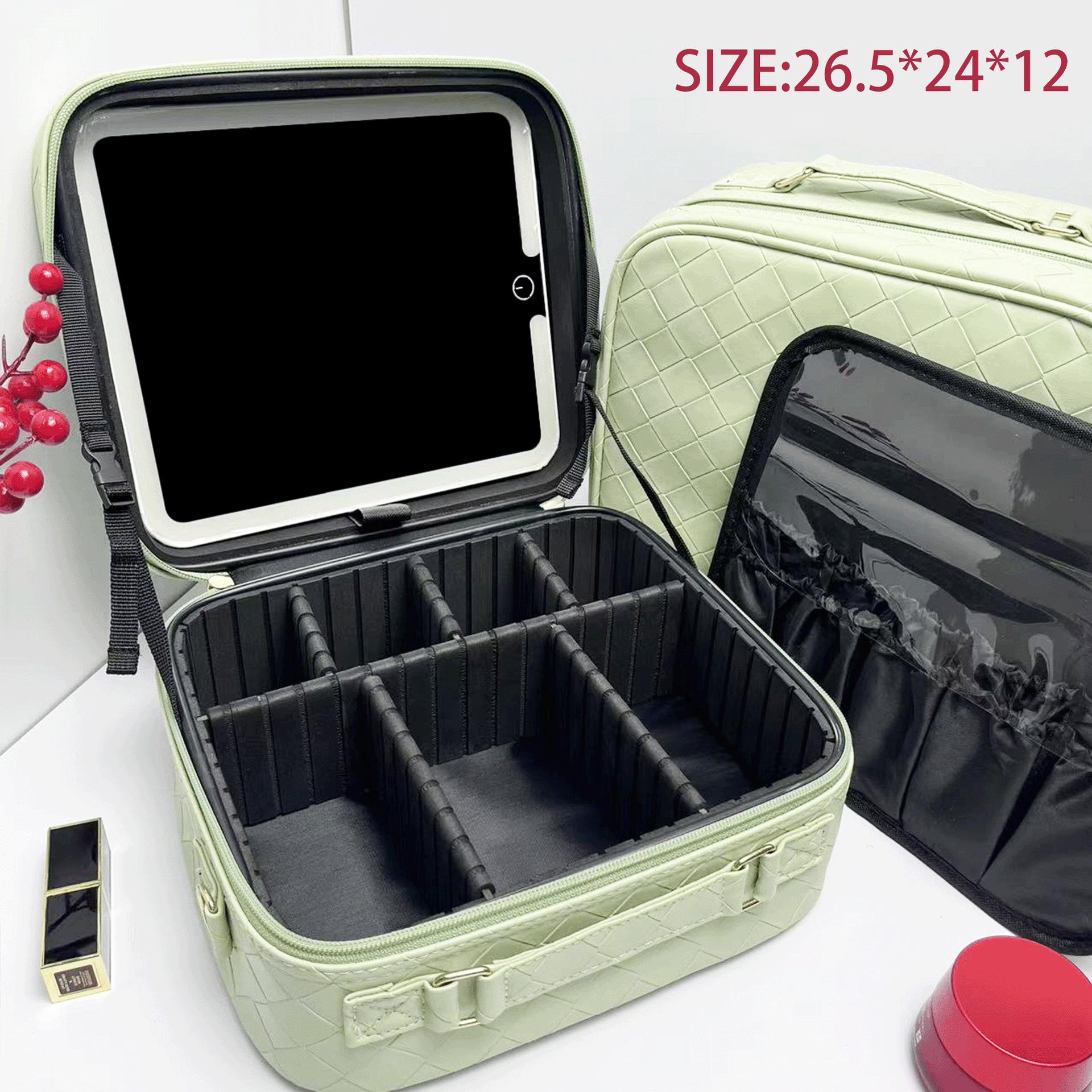 New 2025 LED Mirror Makeup Bag: Large-Capacity, Portable, Hanging Suitcase Storage for Women
New 2025 LED Mirror Makeup Bag: Large-Capacity, Portable, Hanging Suitcase Storage for Women