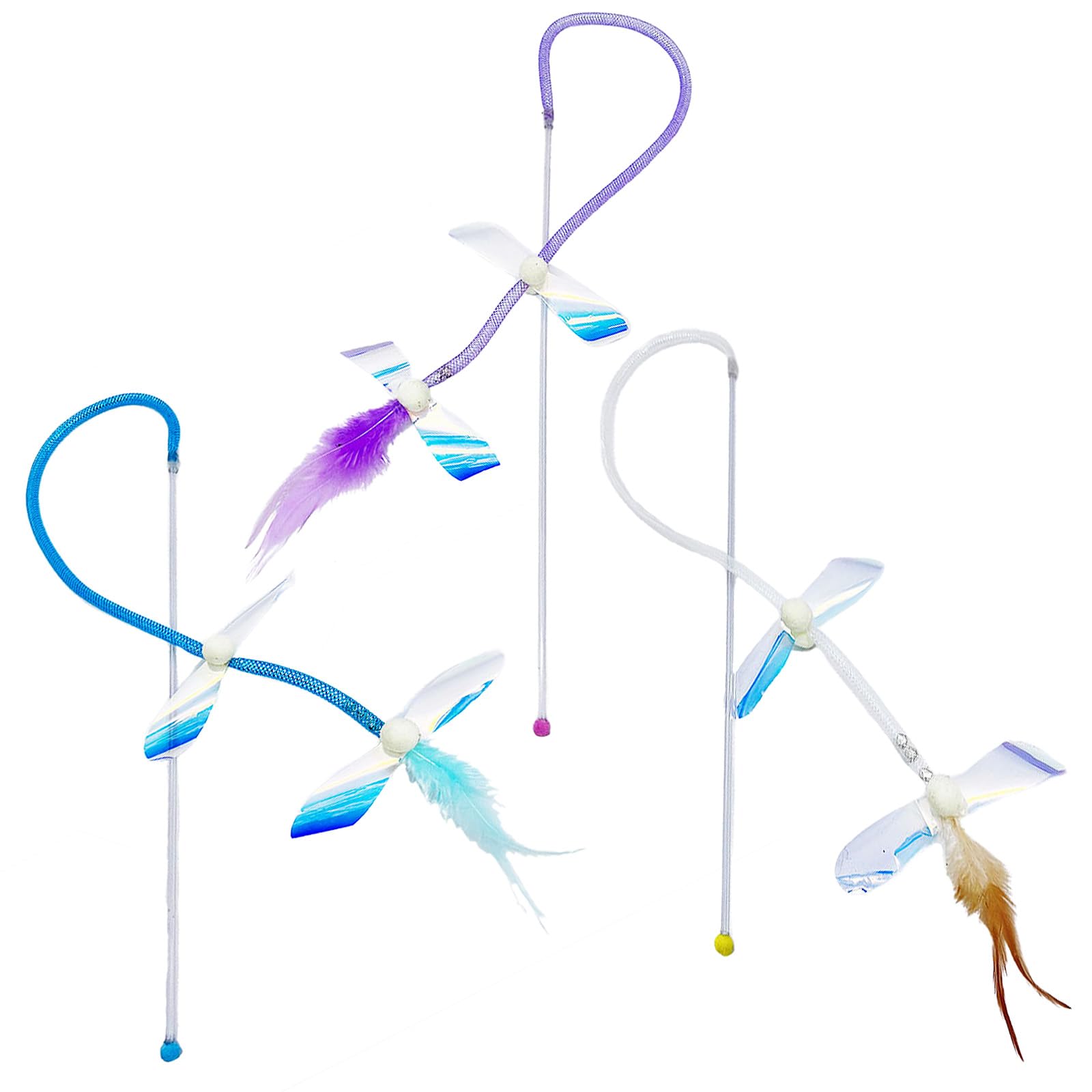 moerinnoa Cat Toy Feather Bell Fishing Rod (Set of 3 Purple, Blue, and White)
moerinnoa Cat Toy Feather Bell Fishing Rod (Set of 3 Purple, Blue, and White)