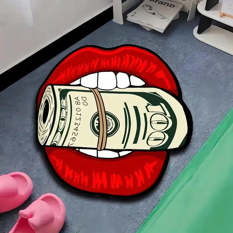 Flame Red Lips Banknote Rug, Soft And Machine-Washable Home Decor, Indoor Entrance Doormat, Bedroom Decorative Floor Mat 60x60cm 24x24inch
Flame Red Lips Banknote Rug, Soft And Machine-Washable Home Decor, Indoor Entrance Doormat, Bedroom Decorative Floor Mat 60x60cm 24x24inch