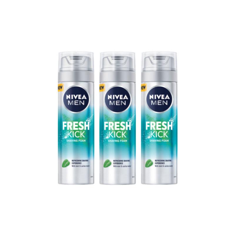 NIVEA Men Fresh Kick Shaving Foam (200mL x3ea)
NIVEA Men Fresh Kick Shaving Foam (200mL x3ea)