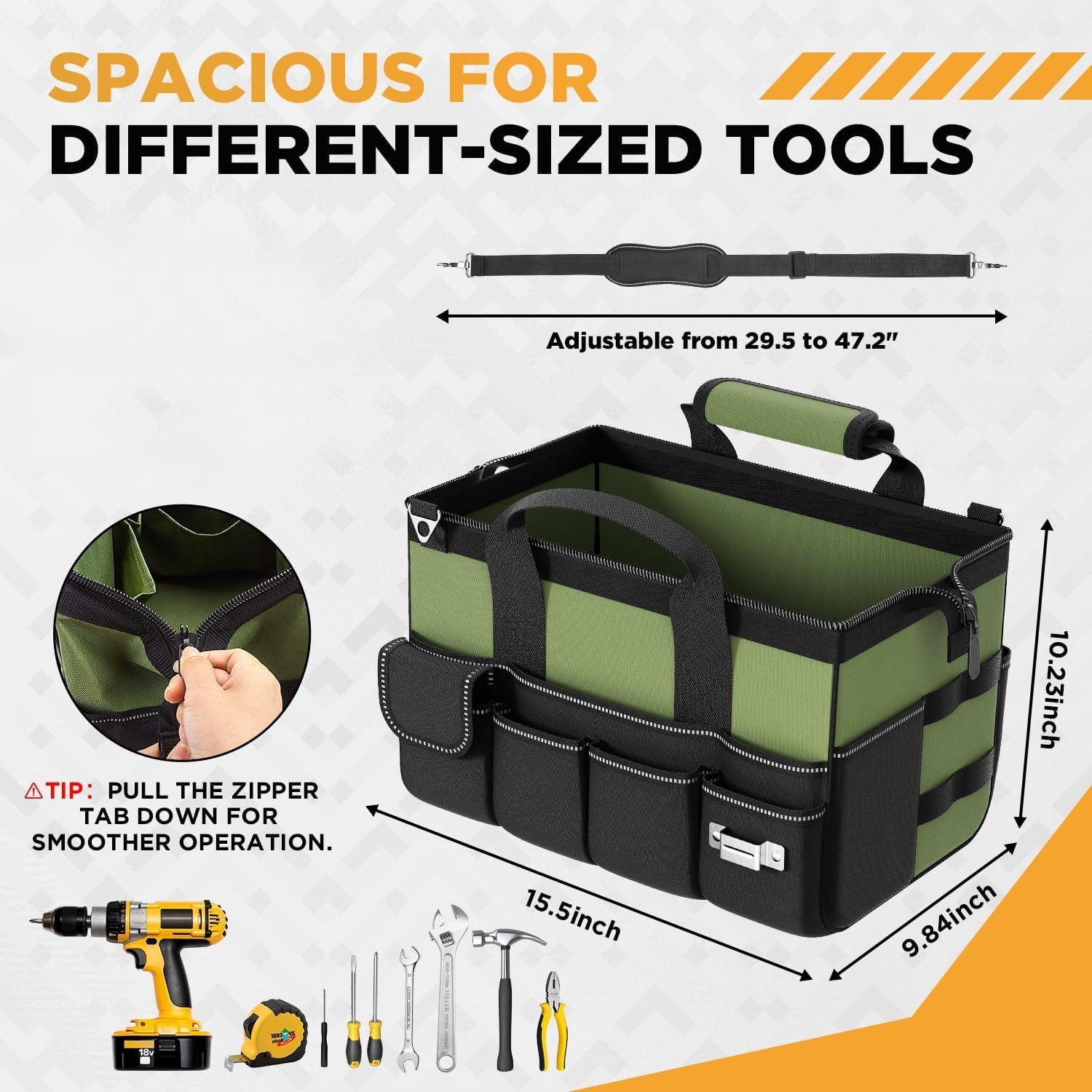 15 Heavy Duty Tactical Tool Bag Non-Slip Base Multi purpose Work Organizer Carpenter Portable Tool Storage Father Day Gift 12in 33x22x22cm
15 Heavy Duty Tactical Tool Bag Non-Slip Base Multi purpose Work Organizer Carpenter Portable Tool Storage Father Day Gift 12in 33x22x22cm