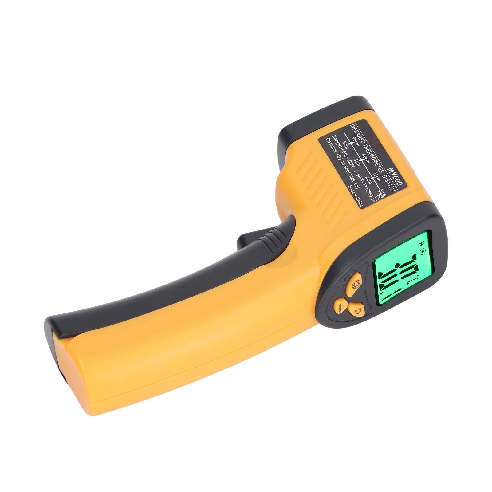 Industrial Infrared Thermometer LCD Digital Handheld Temperature Gun ‑50 to 600 celsius MY600
Industrial Infrared Thermometer LCD Digital Handheld Temperature Gun ‑50 to 600 celsius MY600