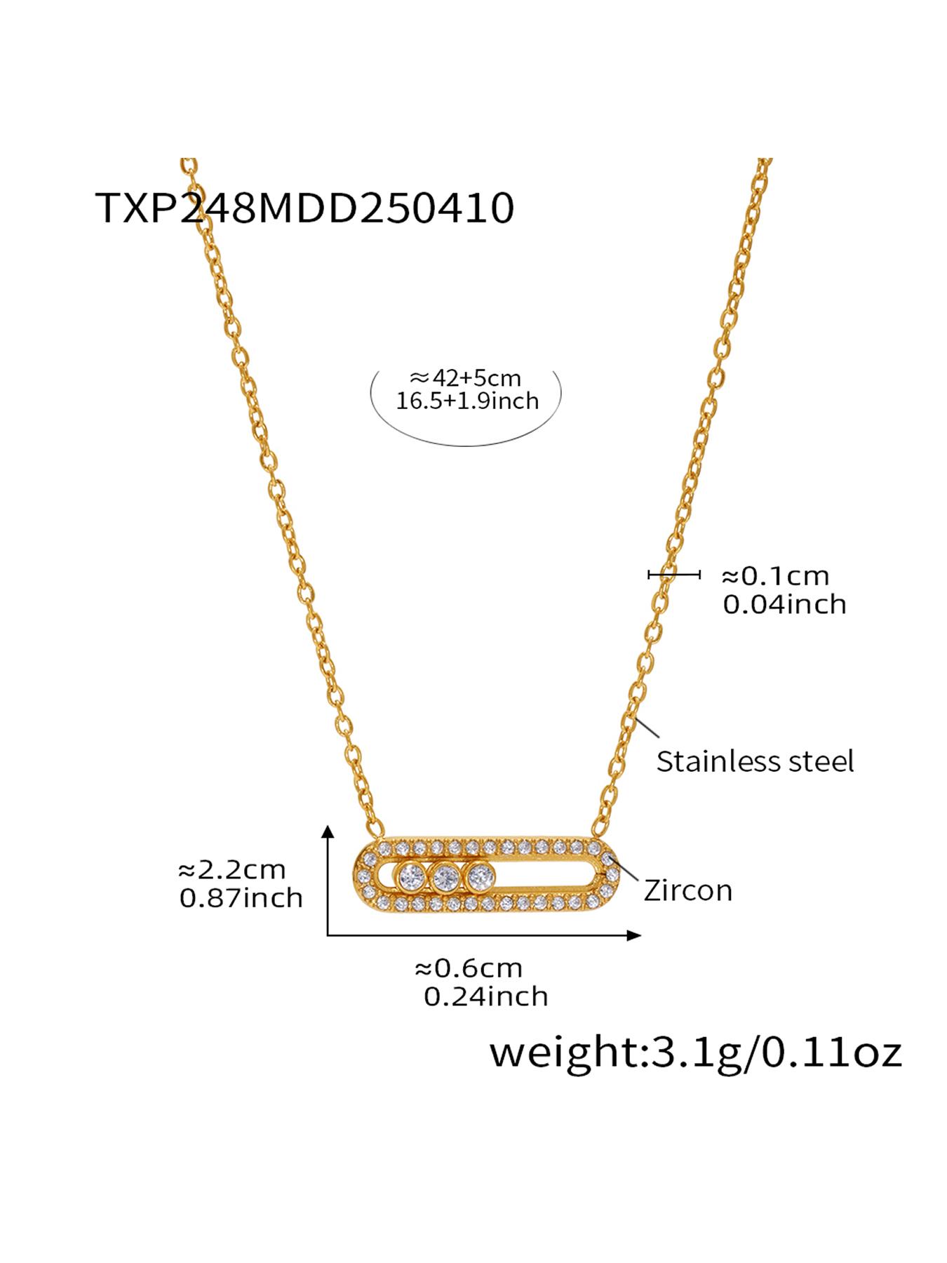 Stainless Steel 18K Chain Gold Color Luxury Necklace for Women Shiny Zirconia Hollow Pendant Necklace Ring Zircon Set Gift
Stainless Steel 18K Chain Gold Color Luxury Necklace for Women Shiny Zirconia Hollow Pendant Necklace Ring Zircon Set Gift