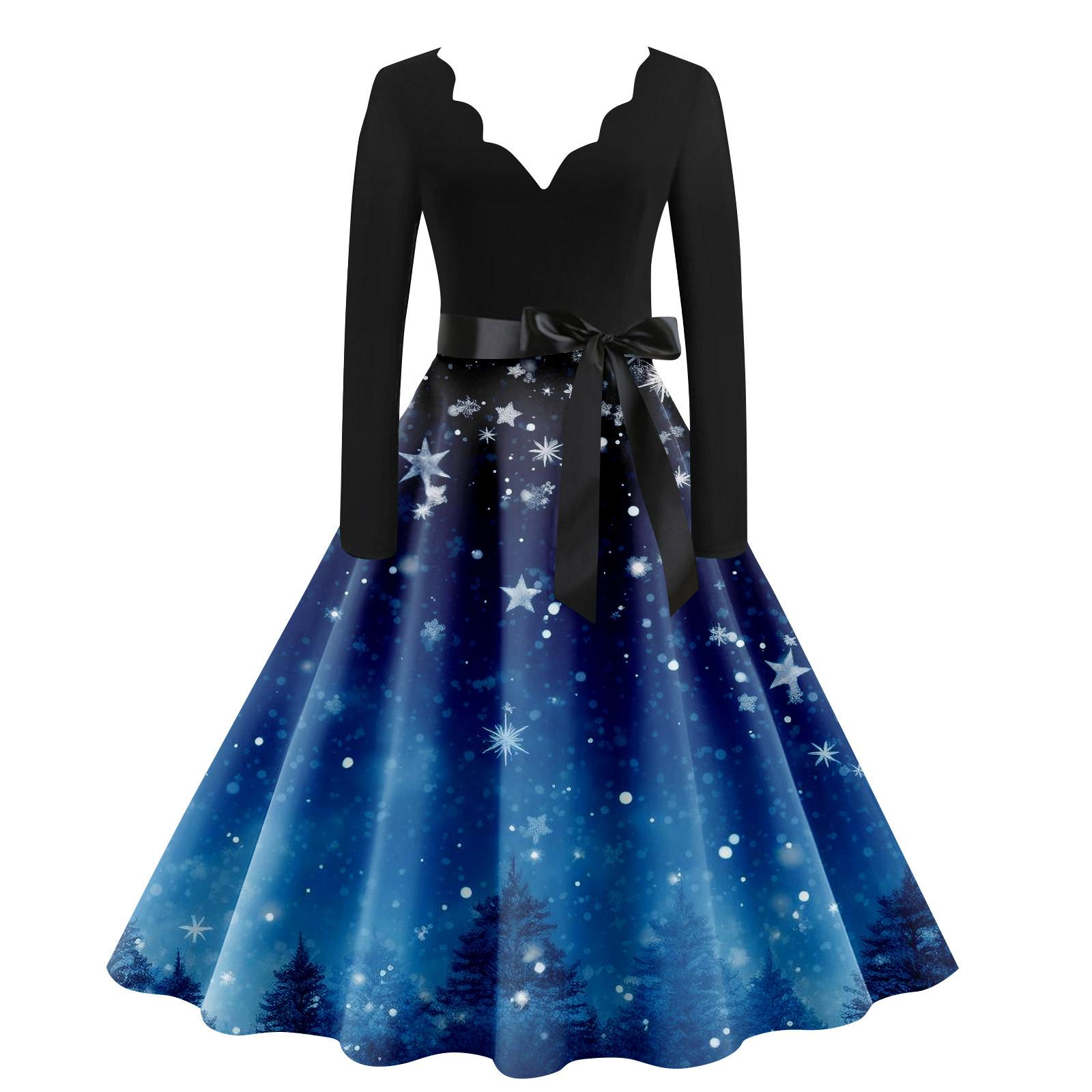 Женское винтажное классическое платье с воротником на талии, бантом, длинными рукавами, рождественским принтом, V-образным вырезом, свободное платье L
Женское винтажное классическое платье с воротником на талии, бантом, длинными рукавами, рождественским принтом, V-образным вырезом, свободное платье L