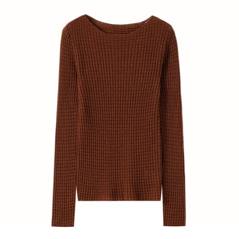 Autumn and winter one-word collar 0 wool soft waxy knitted sweater slim-fitting simple wool sweater L
Autumn and winter one-word collar 0 wool soft waxy knitted sweater slim-fitting simple wool sweater L