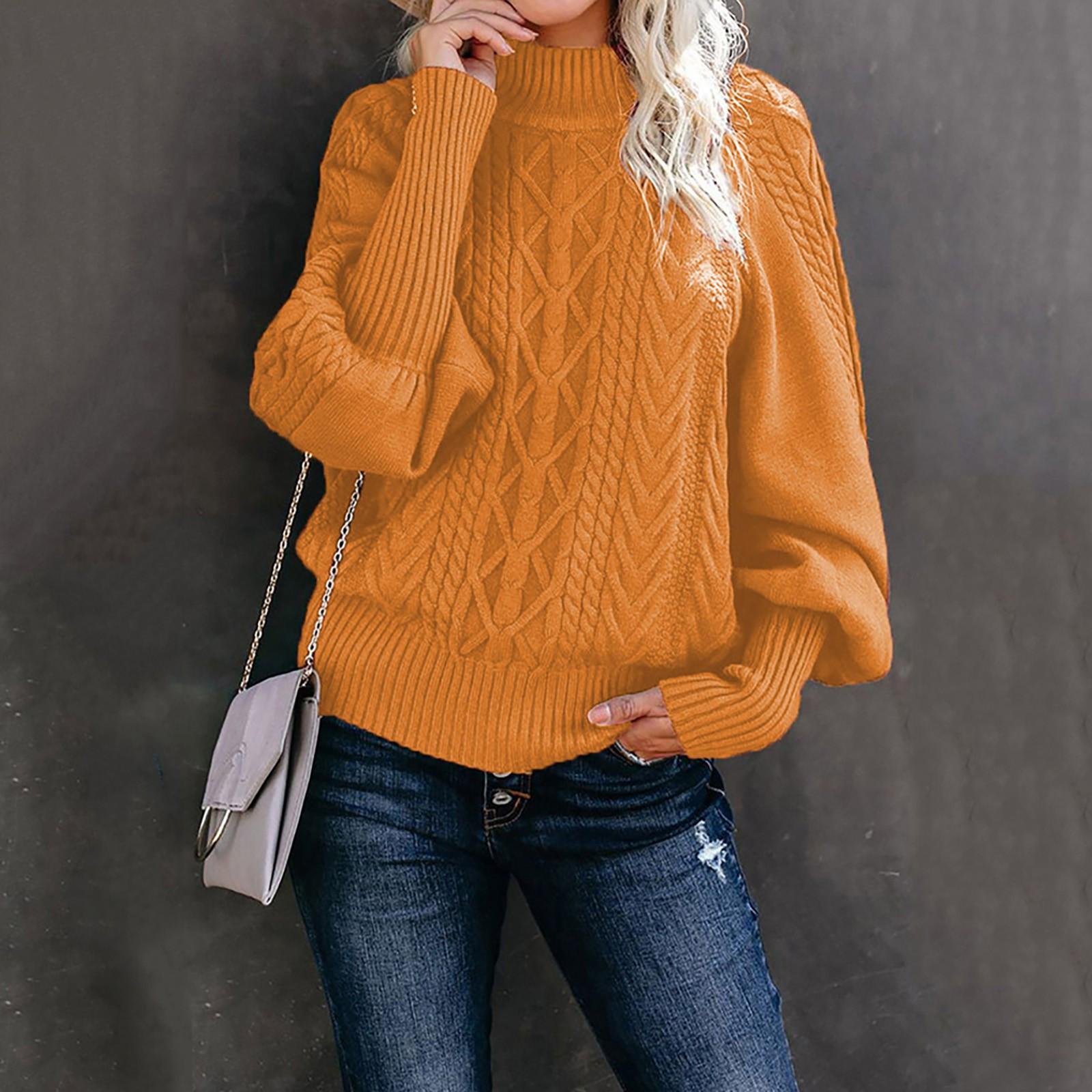 Women s Fashion Casual Solid Color Sweater Set Head Round Neck Warm Long-sleeved Sweater XL жовтий
Women s Fashion Casual Solid Color Sweater Set Head Round Neck Warm Long-sleeved Sweater XL жовтий