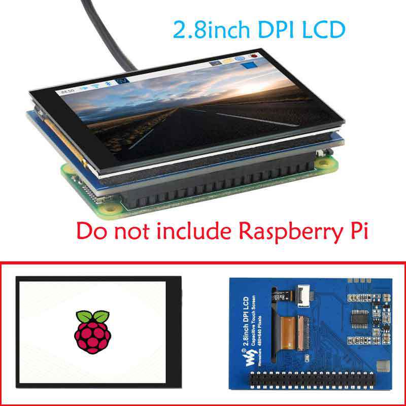 Модуль 2.8 480x640 DPI Ємнісного Сенсорного РК-дисплея для Raspberry Pi
Модуль 2.8 480x640 DPI Ємнісного Сенсорного РК-дисплея для Raspberry Pi