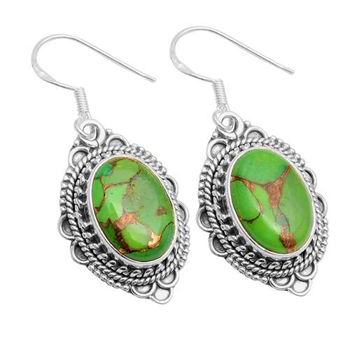 Green Turquoise Gemstone Earrings Solid 925 Sterling Silver Handmade Earrings Jewelry Gift For Women And Girls E-2861
Green Turquoise Gemstone Earrings Solid 925 Sterling Silver Handmade Earrings Jewelry Gift For Women And Girls E-2861