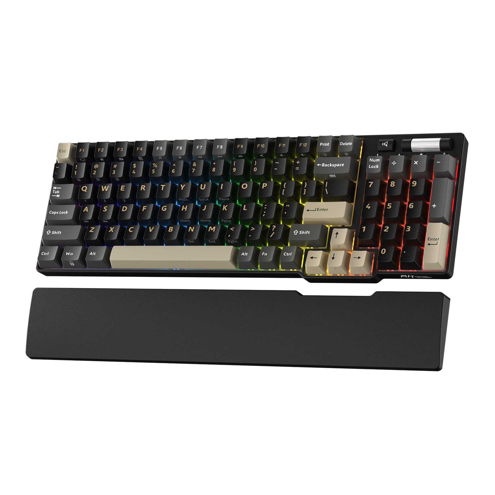 RK ROYAL KLUDGE RK96 RGB Limited Edition, 90% 96 Keys Wireless 3-Mode BT5.02.4GUSB-C Hot-Swappable Mechanical Keyboard with Wrist Rest, Volume
RK ROYAL KLUDGE RK96 RGB Limited Edition, 90% 96 Keys Wireless 3-Mode BT5.02.4GUSB-C Hot-Swappable Mechanical Keyboard with Wrist Rest, Volume