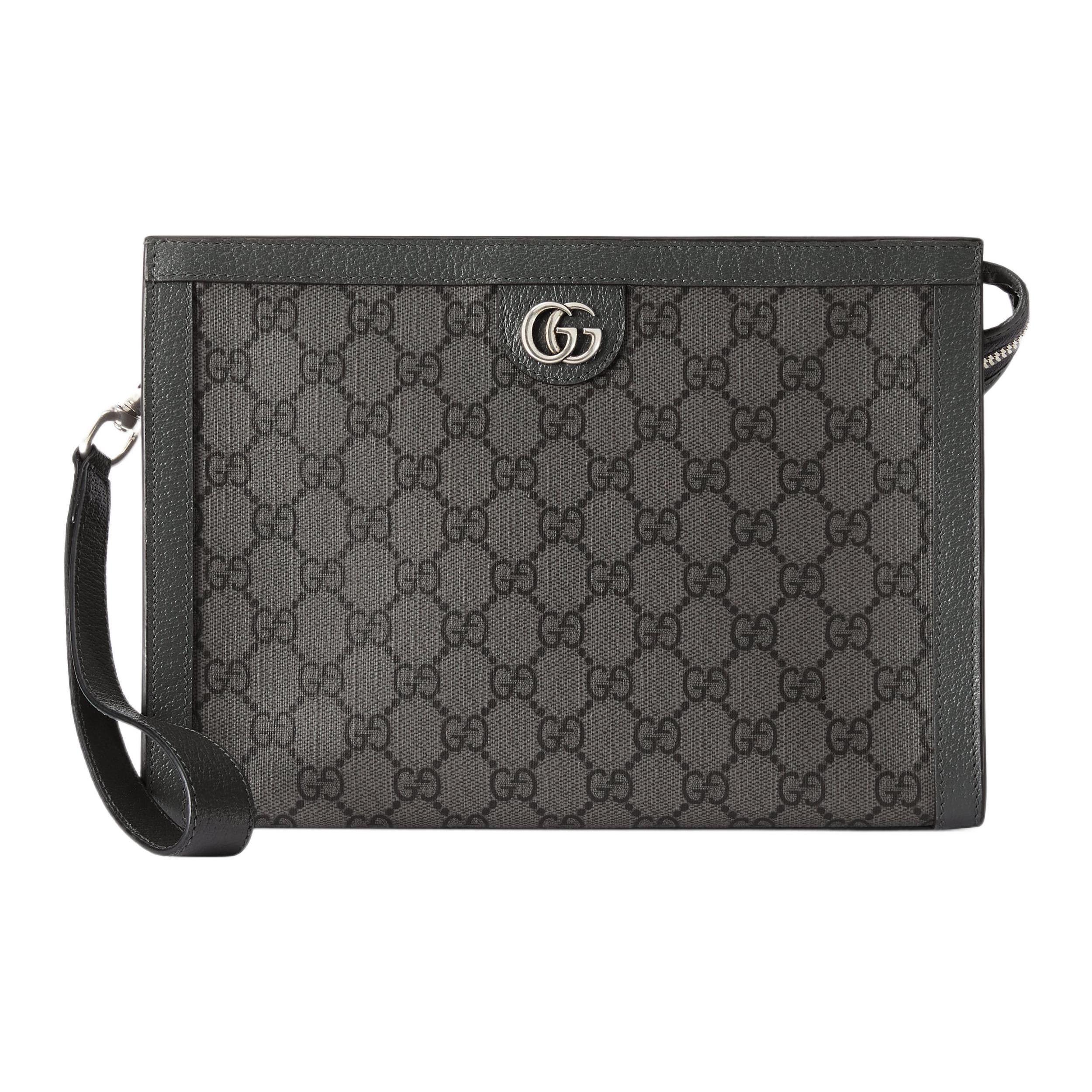 Gucci GG Monogram Canvas Leather Trim Zip Pouch Wristlet Clutch In Black For Unisex Daily Use Box(Basic Set+Box)
Gucci GG Monogram Canvas Leather Trim Zip Pouch Wristlet Clutch In Black For Unisex Daily Use Box(Basic Set+Box)