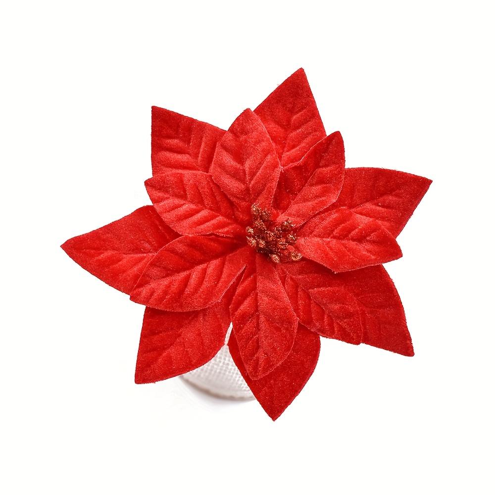6 шт. 5 Красные цветы пуансеттии, Темно-красный искусственный декор юбки для рождественской елки. Идеально для украшения рождественской елки и стола. красный
6 шт. 5 Красные цветы пуансеттии, Темно-красный искусственный декор юбки для рождественской елки. Идеально для украшения рождественской елки и стола. красный