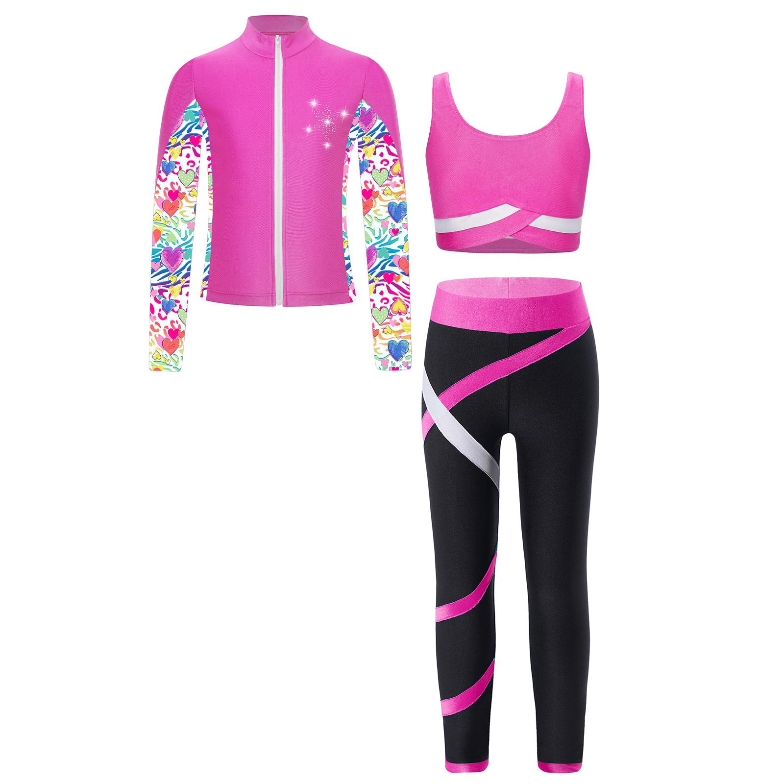 Girls Sleeveless Vest Contrast Color Leggings Long Sleeve Zipper Sweatshirt Print Skating Outfit Set 5-6 Years гарячі рожевого кольору
Girls Sleeveless Vest Contrast Color Leggings Long Sleeve Zipper Sweatshirt Print Skating Outfit Set 5-6 Years гарячі рожевого кольору