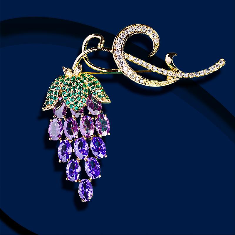 Grape Brooch Elegant Fruit Clothing Pin Creative Personality Clothing Accessories Female
Grape Brooch Elegant Fruit Clothing Pin Creative Personality Clothing Accessories Female