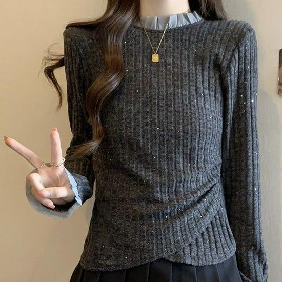 Женский облегающий трикотаж в корейском стиле 2025: Универсальный облегающий топ для весны и осени 2XL (Recommended for 129-140)
Женский облегающий трикотаж в корейском стиле 2025: Универсальный облегающий топ для весны и осени 2XL (Recommended for 129-140)