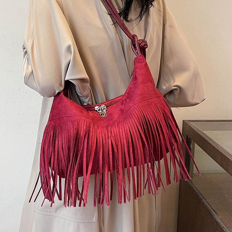 Большая вместительная ретро-сумка-тоут, новая модная и стильная сумка через плечо, сумка-ведро с кисточками Ins Niche
Большая вместительная ретро-сумка-тоут, новая модная и стильная сумка через плечо, сумка-ведро с кисточками Ins Niche