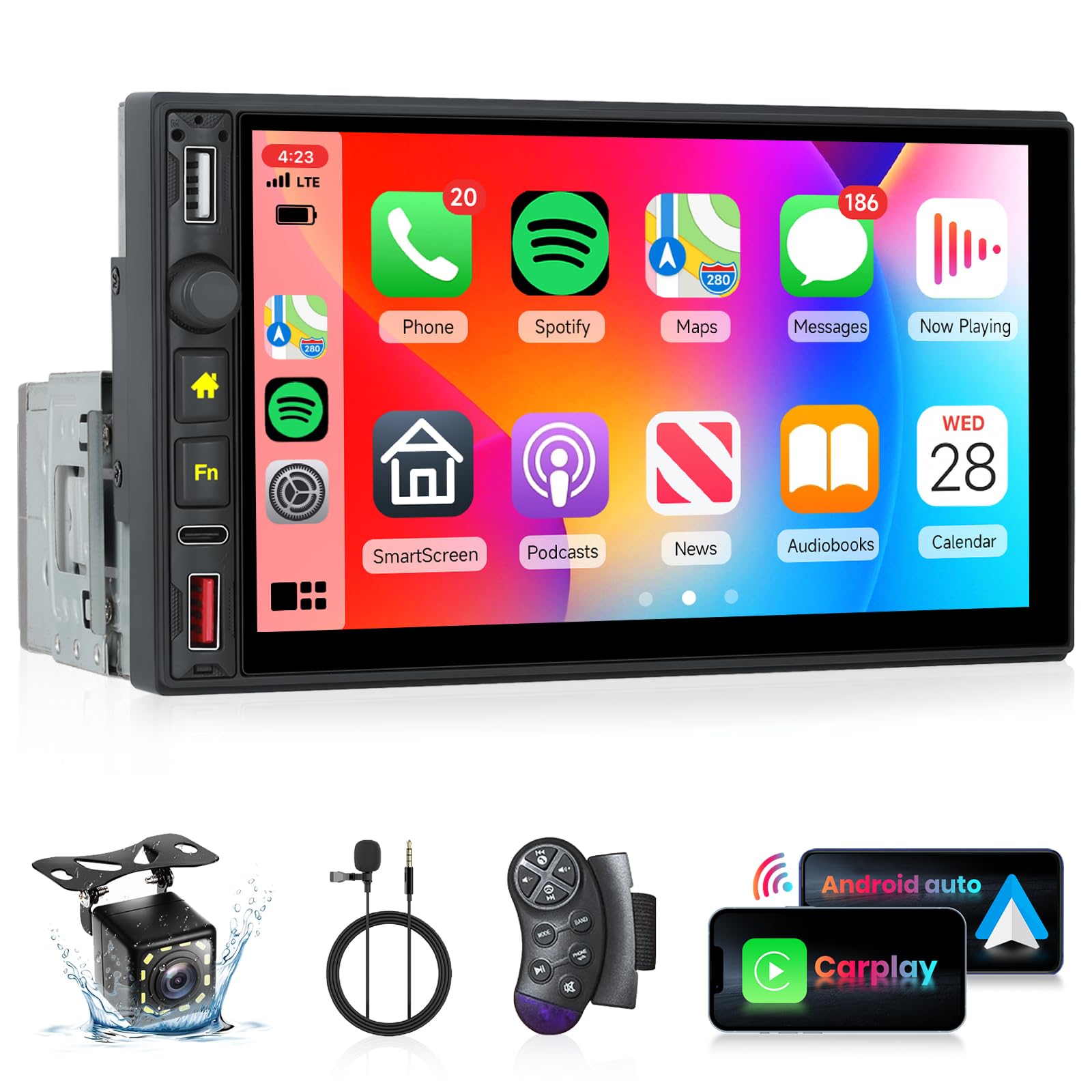 Hodozzy Car Stereo with Wireless CarPlay and Android This touchscreen car radio features FM mirror steering wheel controls and a colorful It also
Hodozzy Car Stereo with Wireless CarPlay and Android This touchscreen car radio features FM mirror steering wheel controls and a colorful It also