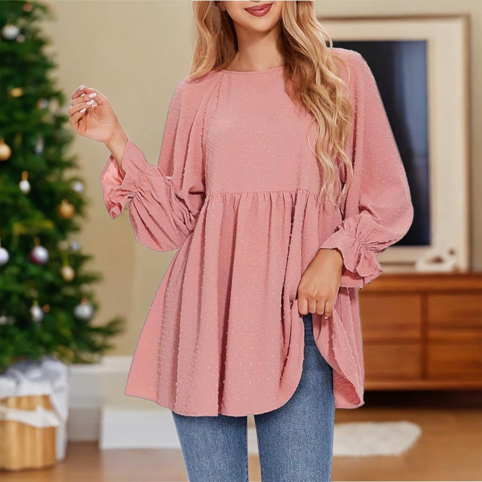 Женская повседневная рубашка свободного кроя с длинными рукавами и оборками в горошек для беременных XXL розовый
Женская повседневная рубашка свободного кроя с длинными рукавами и оборками в горошек для беременных XXL розовый