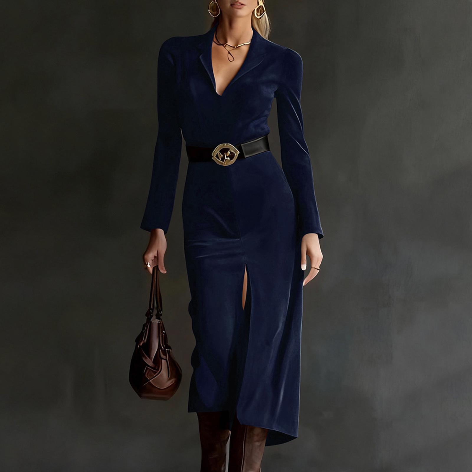 Women s Casual And Fashionable -color Dress S Темно-синій
Women s Casual And Fashionable -color Dress S Темно-синій