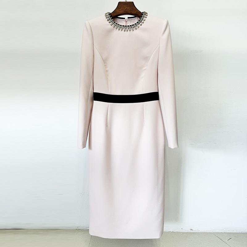 High Street Fashion 2026 Spring Diamond Studded Color Block Long Sleeve Dress Large рожевий
High Street Fashion 2026 Spring Diamond Studded Color Block Long Sleeve Dress Large рожевий