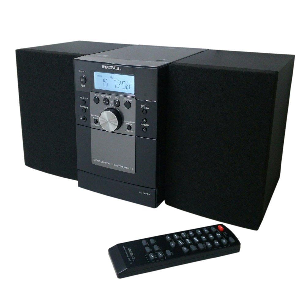 WINTECH digital tuner wideband CD cassette mini component black remote control included AM/FM (FM compatible) KMC-113
WINTECH digital tuner wideband CD cassette mini component black remote control included AM/FM (FM compatible) KMC-113