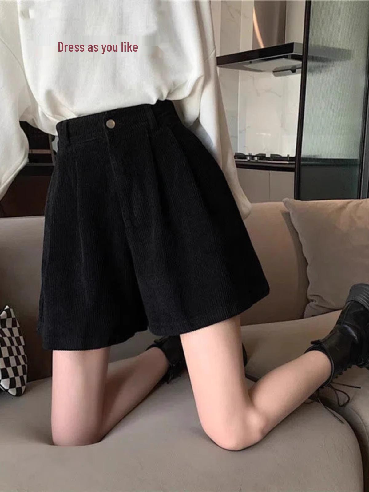 Women s Corduroy Wide-Leg Shorts - High Waist, Slim, Retro A-Line for Autumn/Winter 2023 2XL
Women s Corduroy Wide-Leg Shorts - High Waist, Slim, Retro A-Line for Autumn/Winter 2023 2XL
