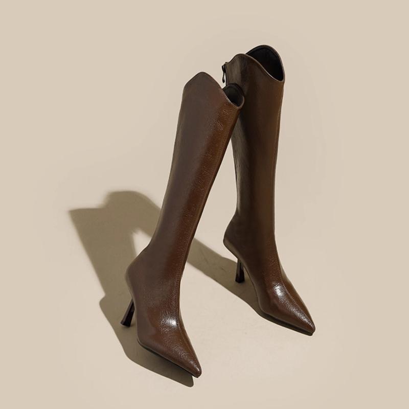 Винтажные женские ботфорты на высоком каблуке с острым носком, модные туфли с задней молнией, осенне-зимние женские облегающие ботильоны до колена в стиле рыцаря 39 коричневый
Винтажные женские ботфорты на высоком каблуке с острым носком, модные туфли с задней молнией, осенне-зимние женские облегающие ботильоны до колена в стиле рыцаря 39 коричневый