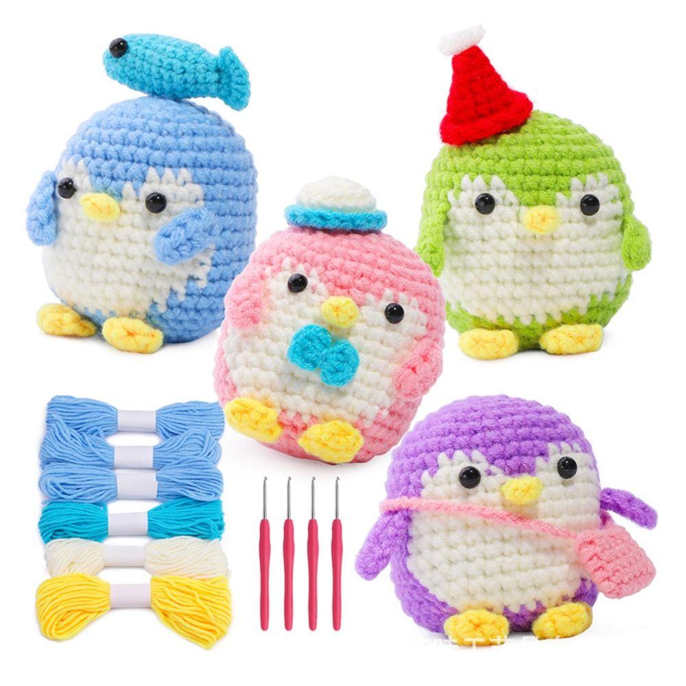 Penguin Shape DIY Crochet Kit for Beginners Hook Knit Tool Fashion Crochet Stuffed Animal Kit
Penguin Shape DIY Crochet Kit for Beginners Hook Knit Tool Fashion Crochet Stuffed Animal Kit