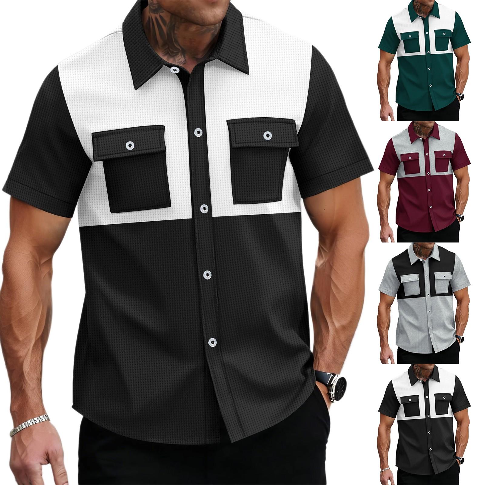 Men s Summer Lapel Four-breasted Double-pocket Color-blocked Casual Short-sleeved Shirt XXL червоний
Men s Summer Lapel Four-breasted Double-pocket Color-blocked Casual Short-sleeved Shirt XXL червоний