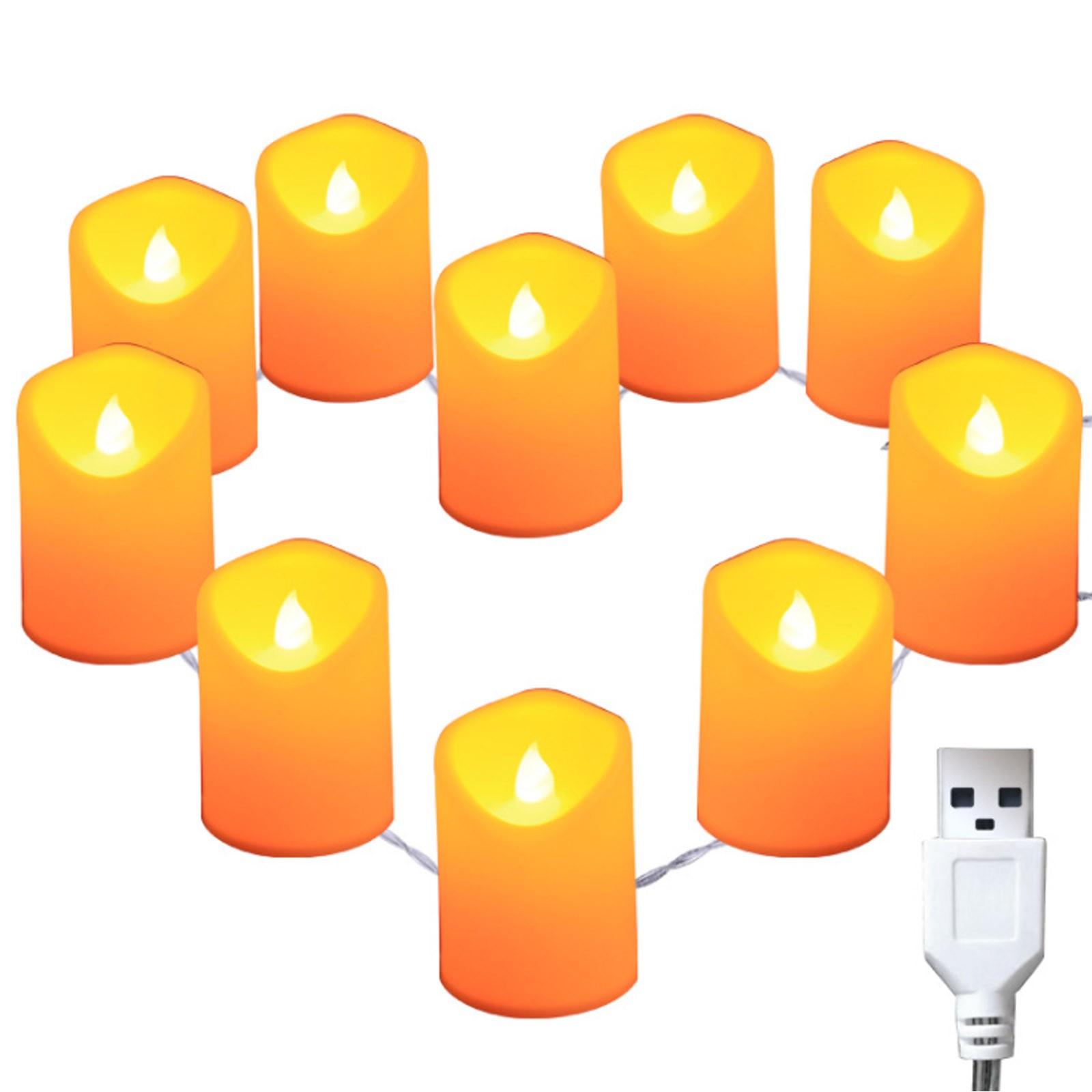 USB Powered Flameless LED Candle String Lights Battery Operated Realistic Flickering Light for Indoor Outdoor Decoration білий
USB Powered Flameless LED Candle String Lights Battery Operated Realistic Flickering Light for Indoor Outdoor Decoration білий
