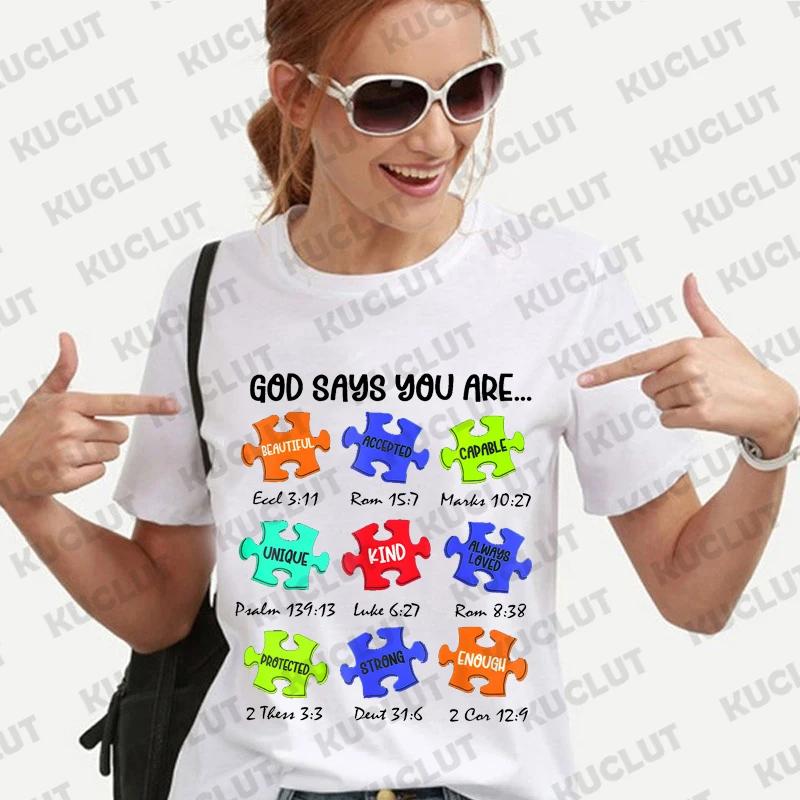God Says I Am Autism Shirts for Women Clothing Be Kind Retro Tshirts Harajuku Graphic Clothing Jesus Autism Womens Tops 4XL
God Says I Am Autism Shirts for Women Clothing Be Kind Retro Tshirts Harajuku Graphic Clothing Jesus Autism Womens Tops 4XL