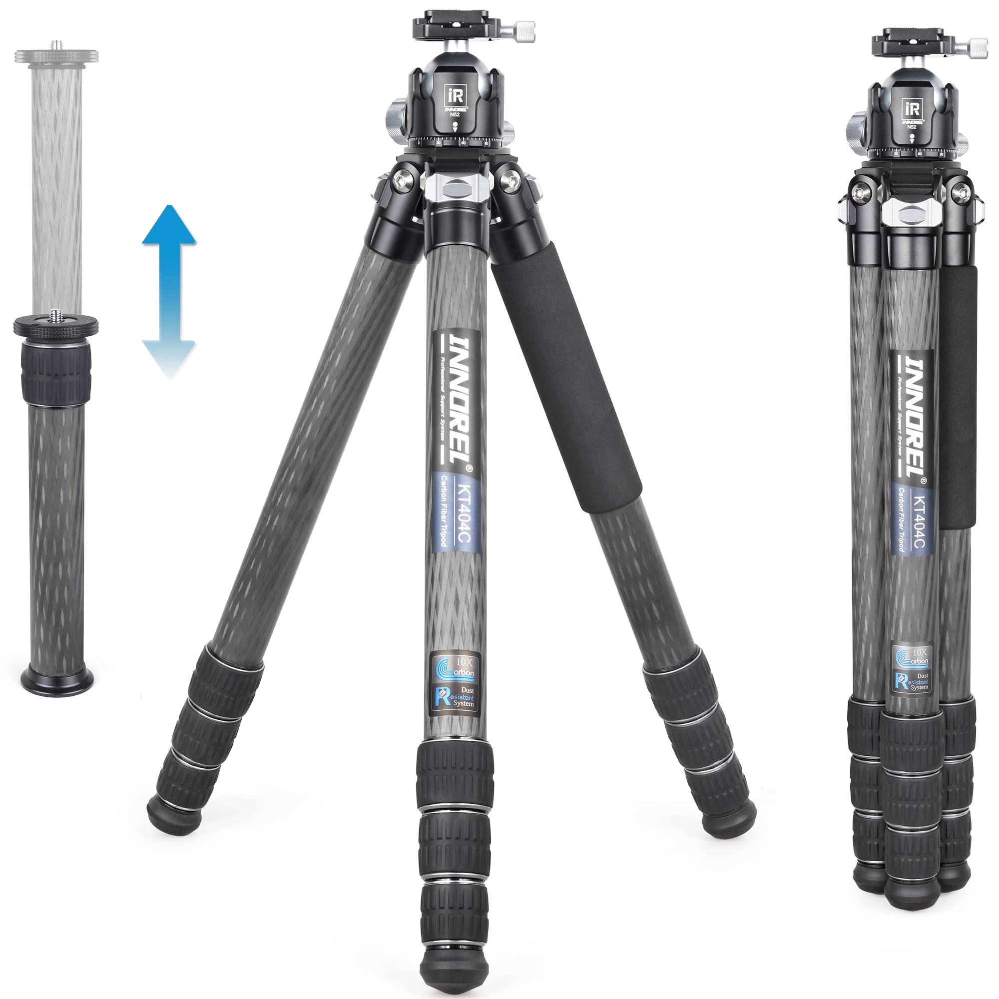 Carbon Tripod Large INNOREL Camera Tripod 30KG Load Capacity 40MM Pipe Compact Tripod 201CM Max Height 52MM Ball Head Included Wild Birds Animal
Carbon Tripod Large INNOREL Camera Tripod 30KG Load Capacity 40MM Pipe Compact Tripod 201CM Max Height 52MM Ball Head Included Wild Birds Animal