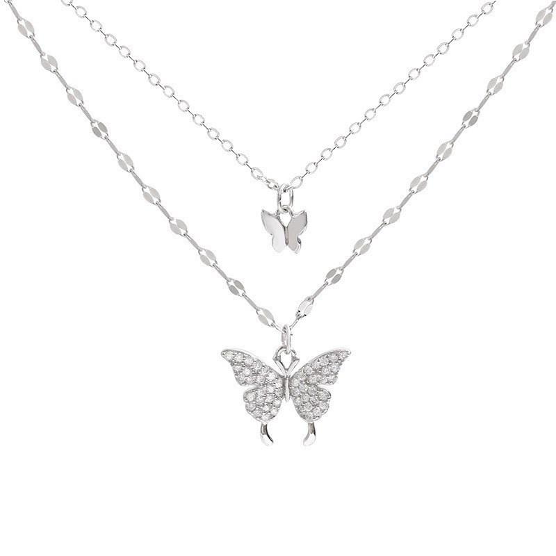 Layer Butterfly Double Necklace Trendy Neck Chain For Women Ins Versatile Korean серебряный
Layer Butterfly Double Necklace Trendy Neck Chain For Women Ins Versatile Korean серебряный
