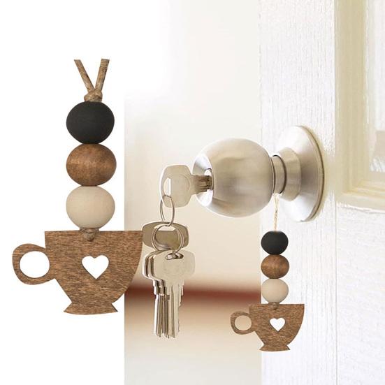 Wooden Coffee Mug Beads Hanging Decoration Boho Farmhouse Rustic Home Office Bedroom Door Knob Beads Garland Coffee Cup Pendant B
Wooden Coffee Mug Beads Hanging Decoration Boho Farmhouse Rustic Home Office Bedroom Door Knob Beads Garland Coffee Cup Pendant B