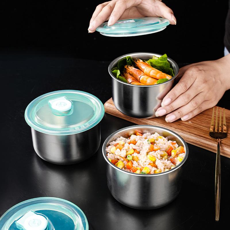 304 Stainless Steel Food Preservation Box Round Leak-Proof Lunch Box Heat Resistant Sealed Food Storage Bowl Kitchen Tableware
304 Stainless Steel Food Preservation Box Round Leak-Proof Lunch Box Heat Resistant Sealed Food Storage Bowl Kitchen Tableware