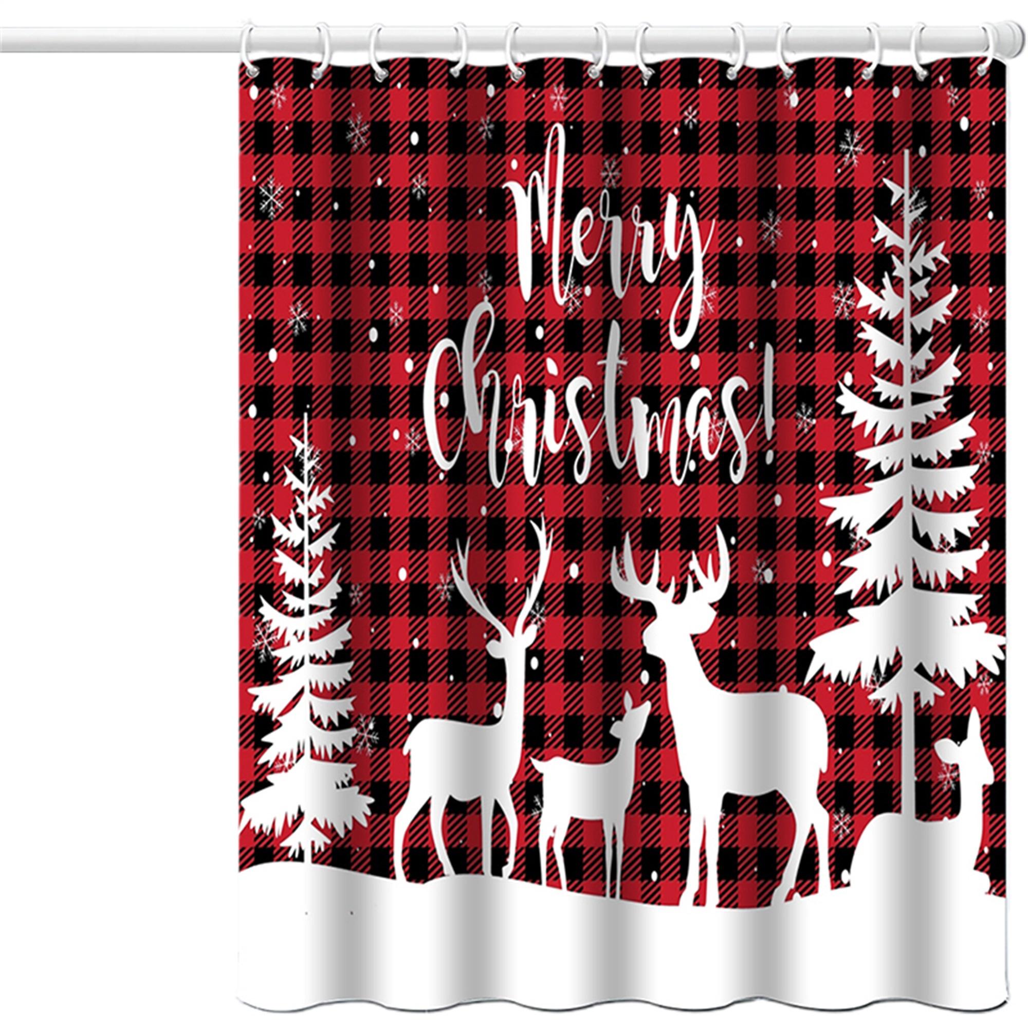 Christmas Shower Curtains Reindeer Faceless Doll Snowman Pattern Bath Accessories For Bathroom Home Holiday Decorations W60H190(CM)-1 Pcs
Christmas Shower Curtains Reindeer Faceless Doll Snowman Pattern Bath Accessories For Bathroom Home Holiday Decorations W60H190(CM)-1 Pcs