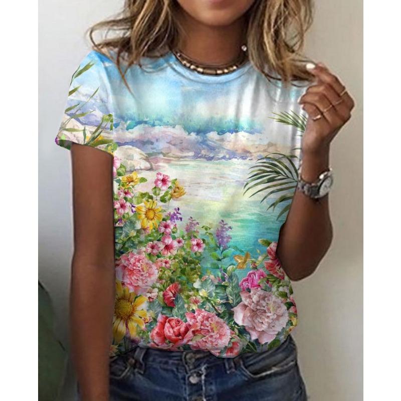 Oil Painting Series Digital 3D Printed Women s Short Sleeve T-shirt Flower Abstract Round Neck T-shirt 6XL
Oil Painting Series Digital 3D Printed Women s Short Sleeve T-shirt Flower Abstract Round Neck T-shirt 6XL