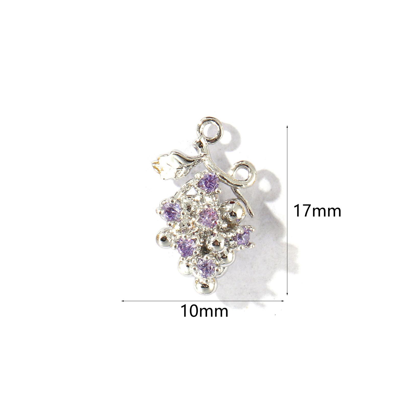 2 Pcs 3D Enamel Fruit Charms Multicolour Cubic Zirconia Pomegranate Apple Grape Cherry Brass Pendants For DIY Necklace Making
2 Pcs 3D Enamel Fruit Charms Multicolour Cubic Zirconia Pomegranate Apple Grape Cherry Brass Pendants For DIY Necklace Making